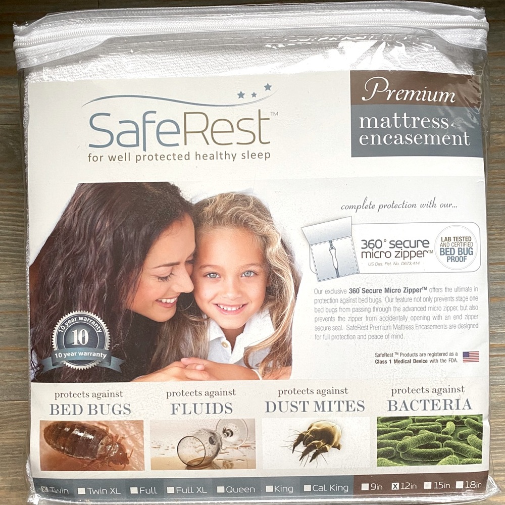 MATTRESS+BOX SPRING COVERS encasements zippered